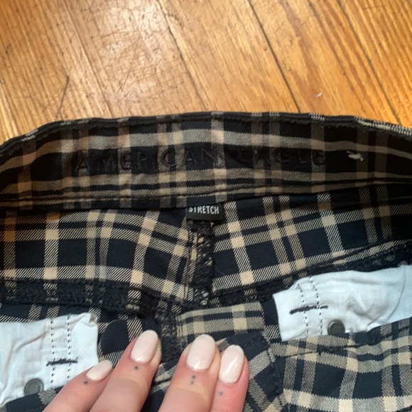 Plaid checkered AE high waisted jeans - Picture 3 of 5